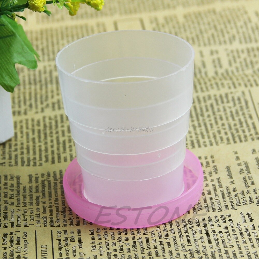 Portable Plastic Retractable Folding Cup Telescopic Collapsible Outdoor Travel Whosale&amp