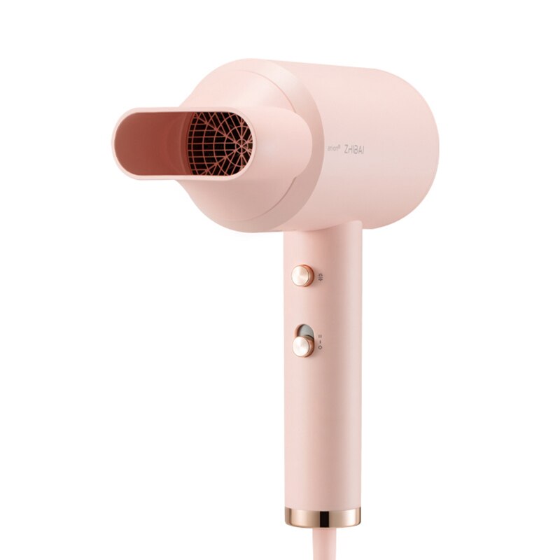 ZHIBAI Anion Hair Dryer For Hair Temperature Mi Blow Dryer for Home Travel Dryer Portable: Pink