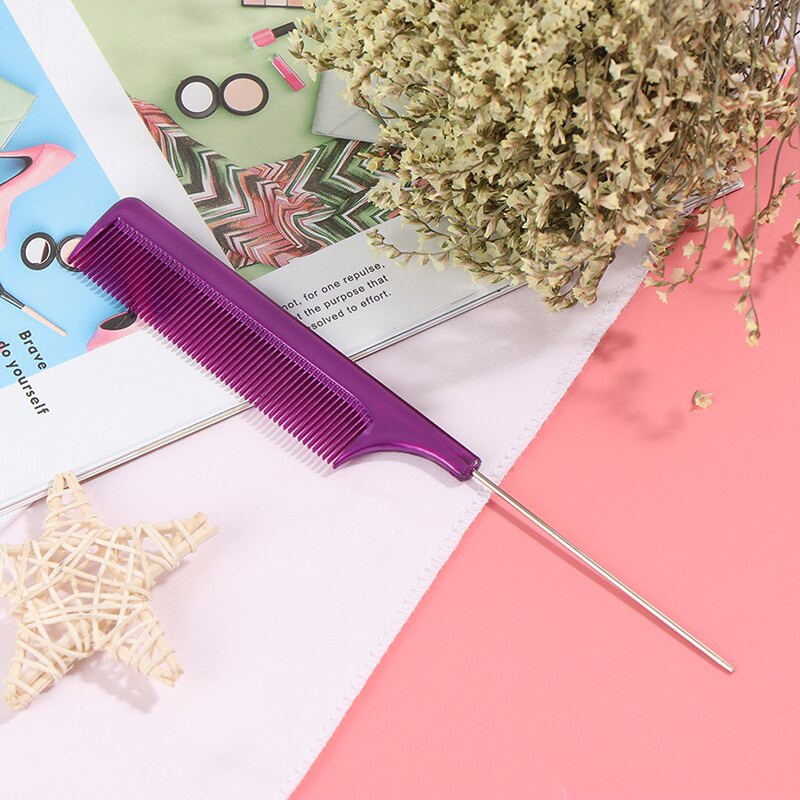 1Pc Hair Combs Hair Salon Dye Comb Separate Parting For Hair Styling Hairdressing Antistatic: Purple
