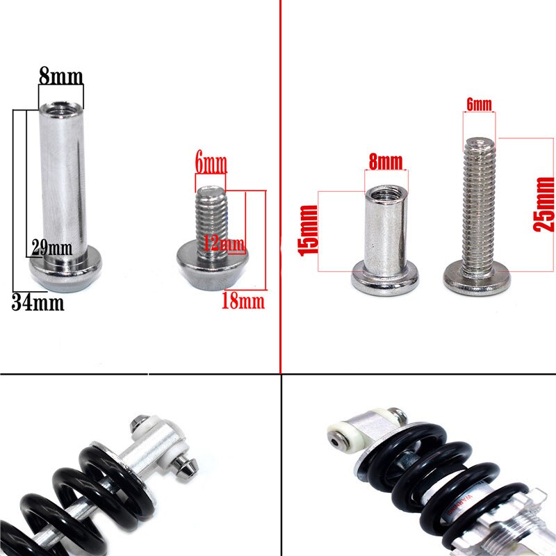 100MM 125MM 150MM 180MM 190MM 200MM rear suspension shock for 47cc 49CC super Minimoto ATV electric scooter mini Pocket Bike