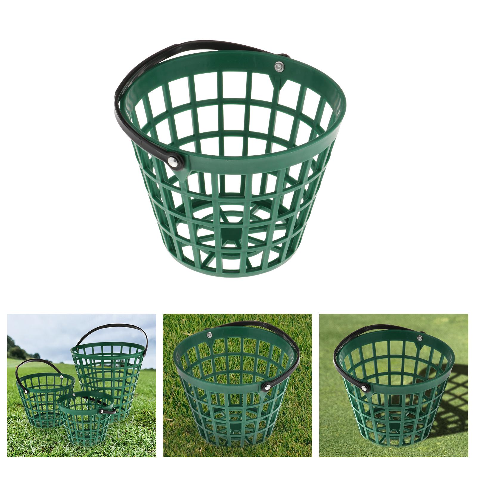 Panier de balle de golf incassable, support de seau de transport en plastique avec poignée