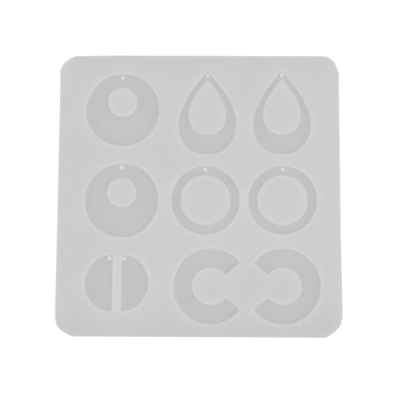 Gør det selv krystal epoxy form øreringe vedhæng ornamenter hjemmelavede smykker hel bord silikone form hårnåle form fremstillingsværktøjer