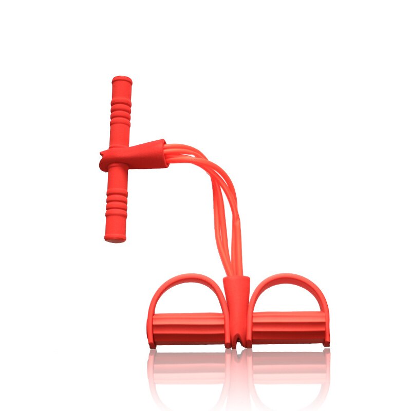 Motståndsband latex pedal motionär spänningsrep hem fitness utomhus multifunktionell spänningsrep fitness yoga: Röd