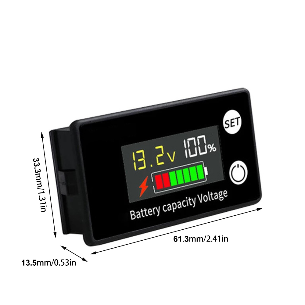 6133A Batteriekapazitätsanzeige DC 8V-100V Batterie Voltmeter Blei-Säure-Lithium LiFePO4 Auto Motorrad Voltmeter Spannungsmesser