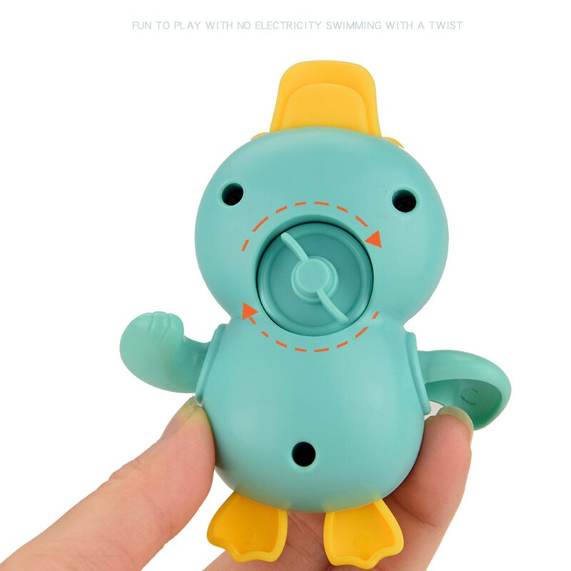 Cartoon Duck Baby Bath Toys Clockwork Dabbling Baby Toys Kids Shower Game Water Toy For Bathroom Bathtub Beach Swimming Pool