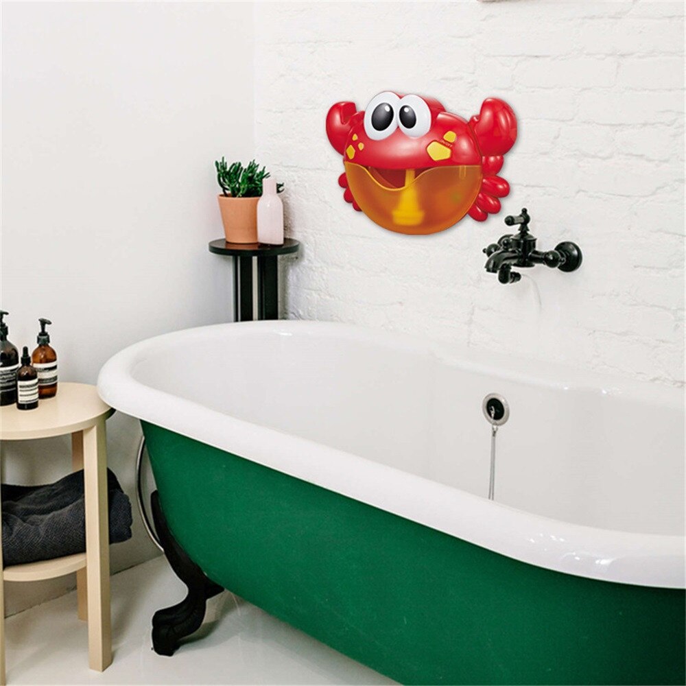 Baby Bath Toys Bubble Machine Big Frogs Automatic Bubble Maker Bathtub Soap Machine Blower Music Bath Toy for Baby & free