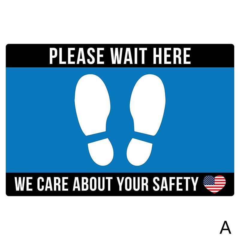 1pc stickers voor sociaal geïsoleerde vloeren, veiligheidsmarkering voor openbare ruimtes voor winkels/ziekenhuizen/fabrieken/banken/apotheken,  f5 x 5: A