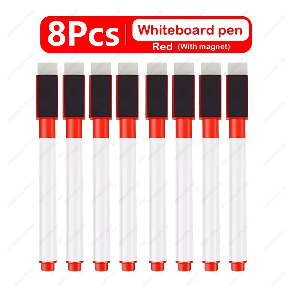 1-48Pcs Magnetic Erasable Whiteboard Pen Color Options Numbering Stationery Office Teaching Supplies for Blackboard Student Note: Lavender