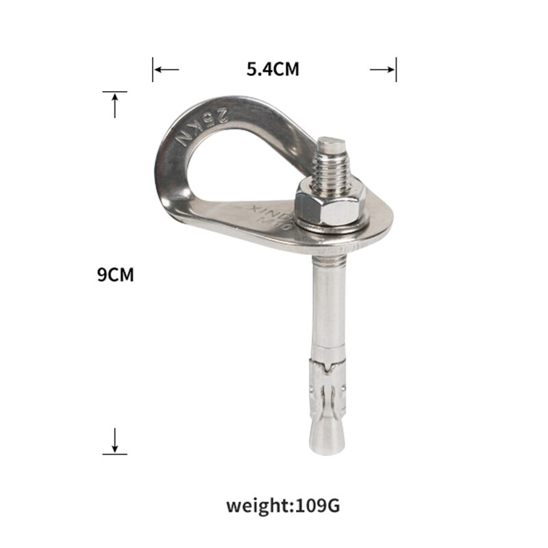 XINDA Rock Climb Fastening Bolt Fixed Point Expansion Screw Piton Karabiner Rock Piton Nut