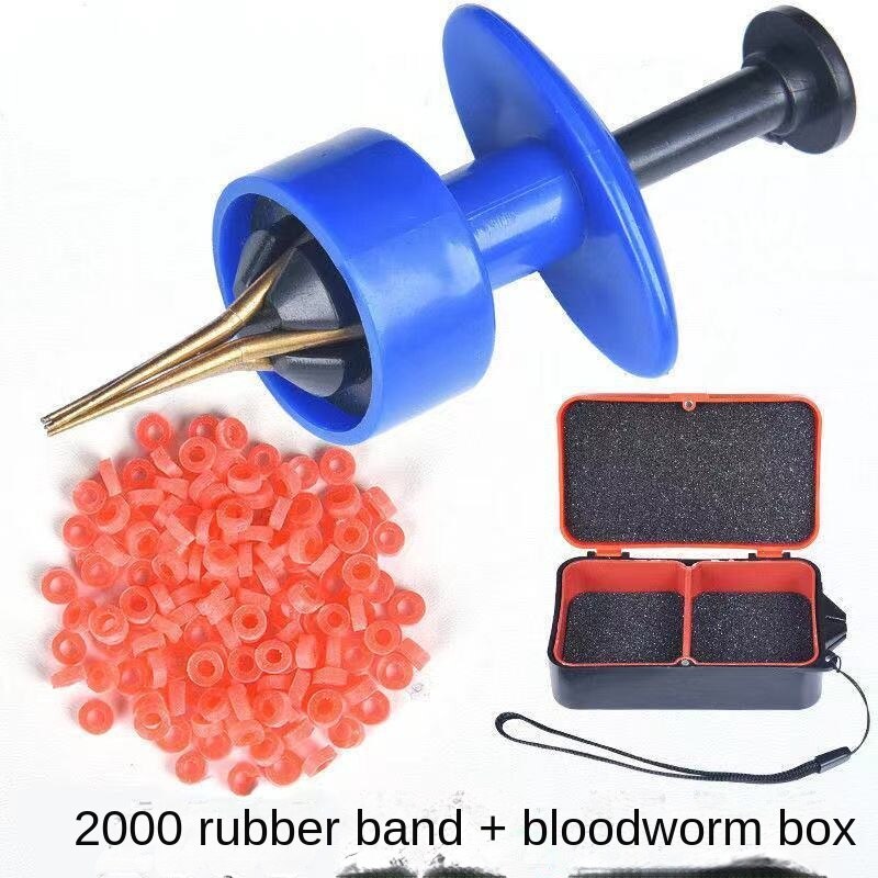 Red worm baiting device rubber band earthworm live bait clip fast binding device fishing accessories fishing gear supplies