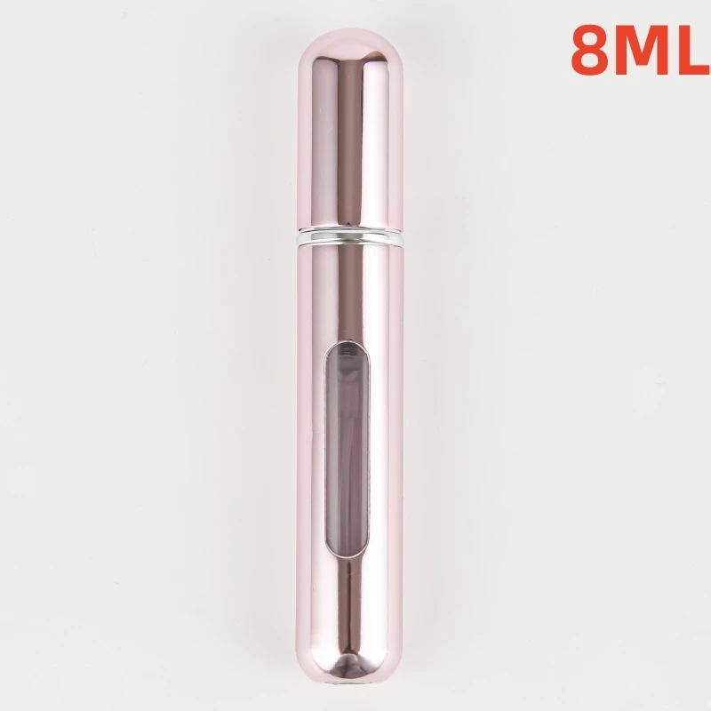 5/8ml wielokolorowe aluminiowe mini butelki perfum z pompką rozpylającą, przenośna pusta butelka z wymiennym atomizerem, niezbędna w podróży: Brązowy
