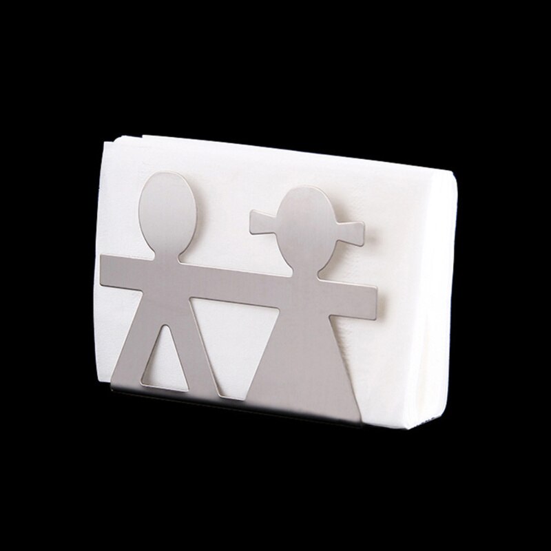 Stainless Steel Hollow Paper Napkin Holder Tissue Holder Rack Table Vertical Napkin Clip For Home Kitchen Decoration