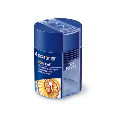 Staedtler-Sacapuntas de doble agujero giratorio, 512 001/002/128 transparencia Multicolor, 8,2/10,2mm, suministros para oficina y escuela, 1 ud.: 512 002 1pc