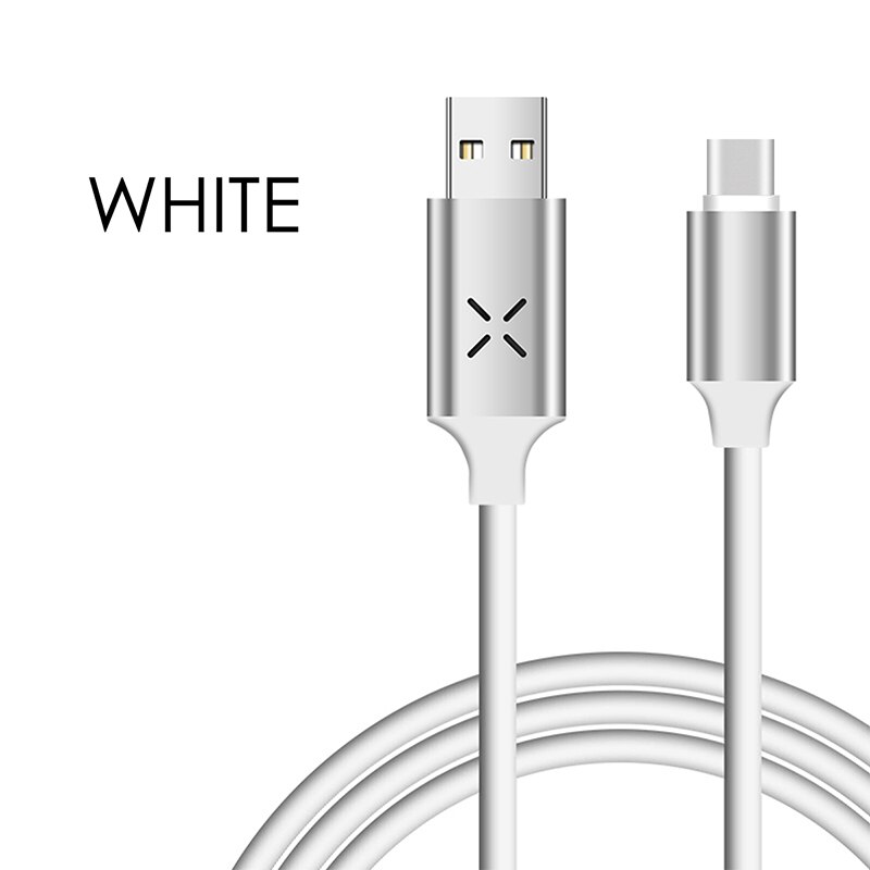 Voice Control USB Kabel - 1m Lichtgevende Oplaadkabel met LED voor Type-C, Micro USB, iPhone: Wit / Voor iphone