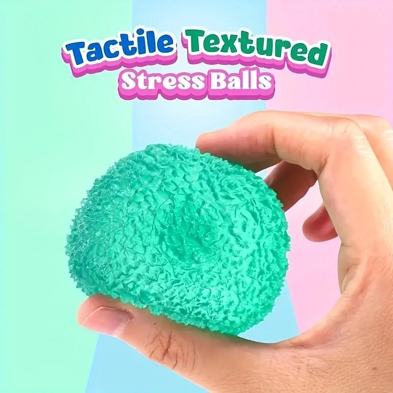 Balles anti-Stress Squishy multicolores pour enfants et adultes – Jouets sensoriels à texture douce, de boule de glace à presser Anti-anxiété