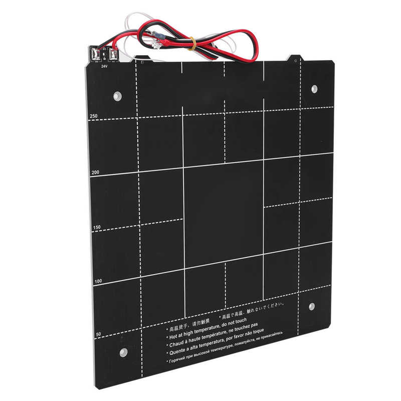 Plataforma de cama para impresora 3D, accesorios adhesivos magnéticos para CR-10, 300x300mm, 24V, plataforma de cama magnética, 1 ud.