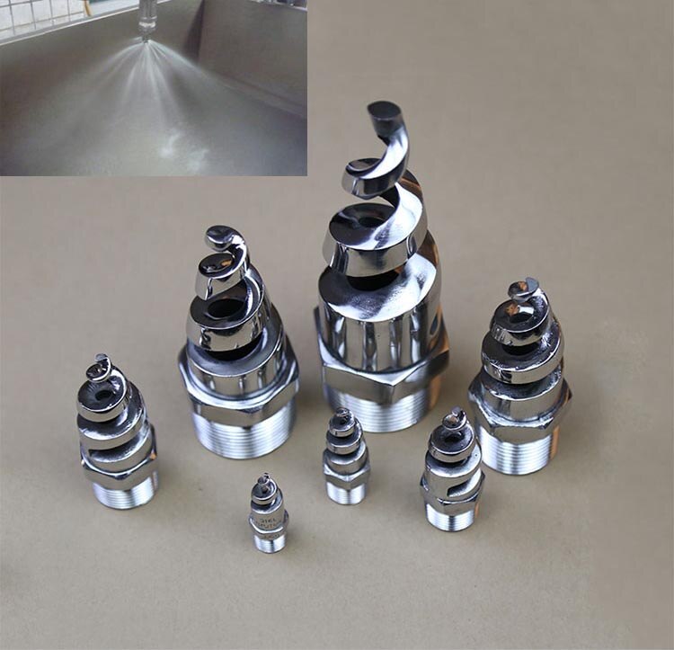 1PCS Faucet Nozzle Steel Spiral Nozzle Acid and Alkali Resistant Anti-Corrosion Desulfurization Denitration Cleaning Spiral