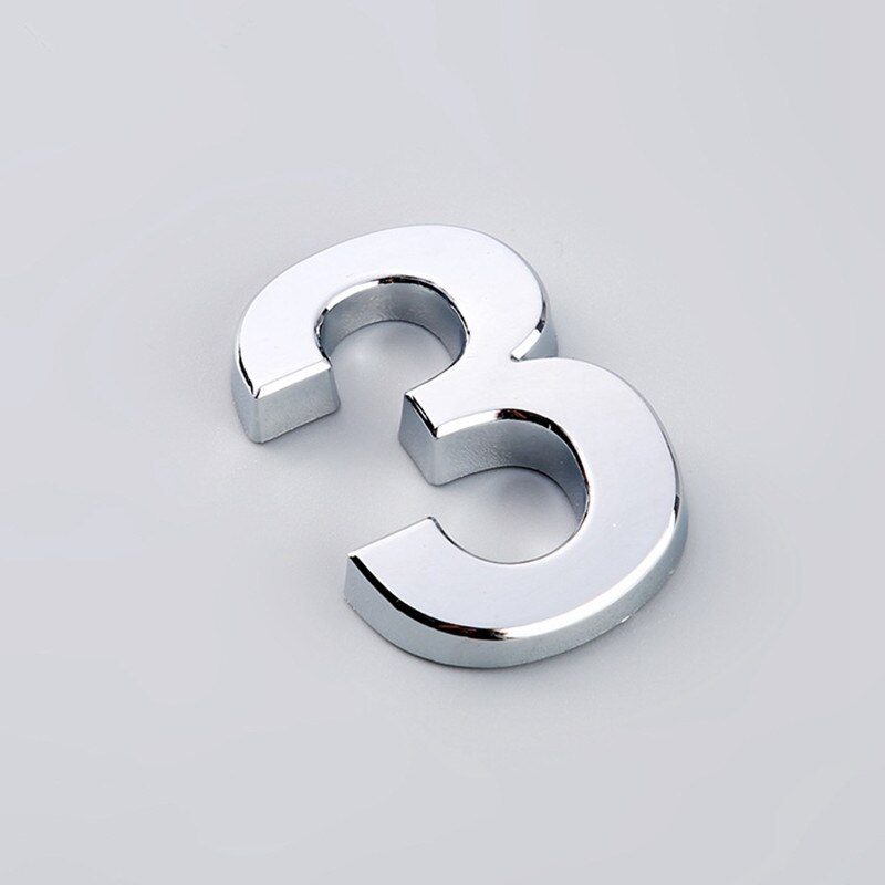 3D 7cm Address Number Digits Numeral Plate Plaque Sign Sticker for Door Family Hotel Apartment Home Street