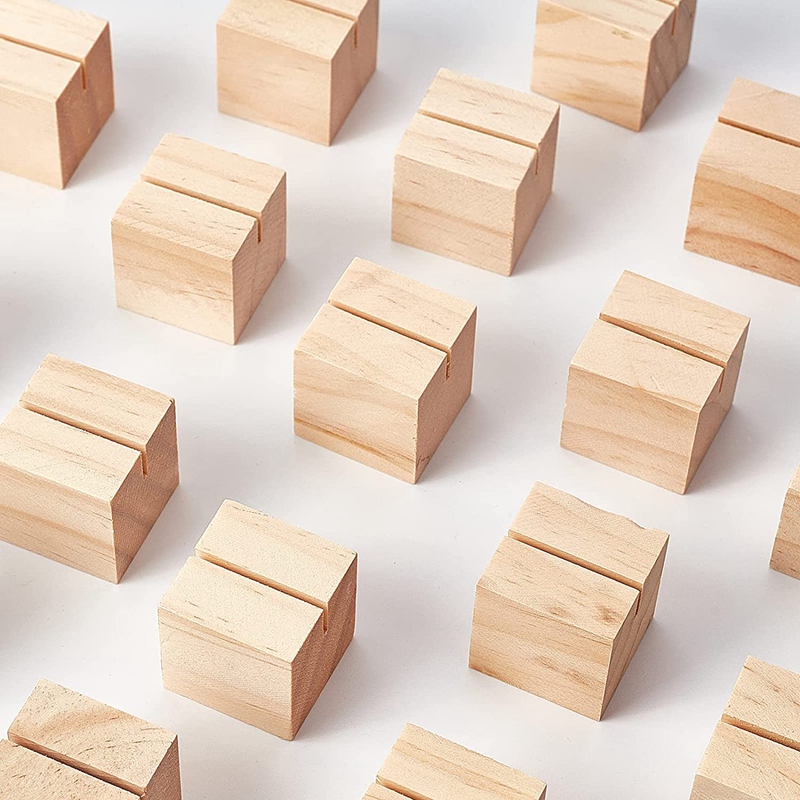 20 sztuk drewniane wizytownik drewniany stół numer stoi z litego drewna karteczka z miejscem uchwyty robić plakietki, zdjęć, pocztówek