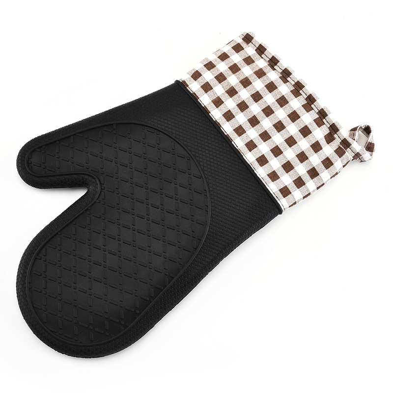 Ein Stck Silikon Handschuhe Mikrowelle Handschuh verrotten Schwarz Wärme Beständig Tablett Schüssel Halfter Küche Backen Kochen Werkzeug Pad Hand Clip: Stil 01