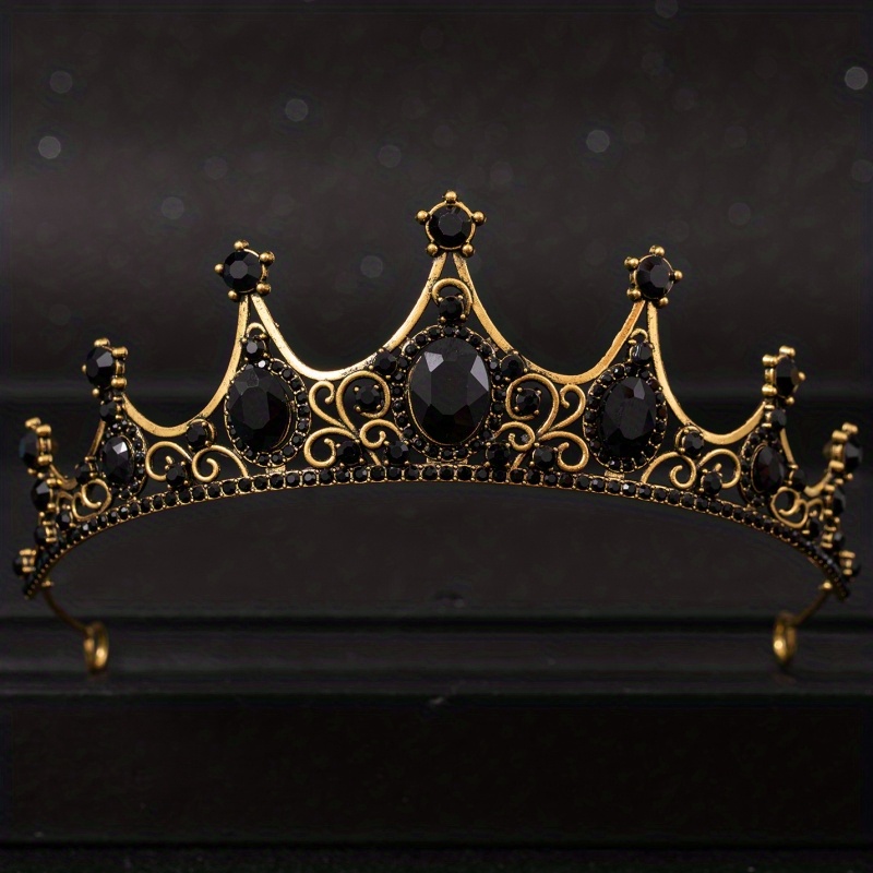 Barokke Kristallen Tiara's En Kronen Strass Prom Diadeem Kroon Tiara Voor Vrouwen Bruid Bruids Bruiloft Haaraccessoires Sieraden: Silver Plated