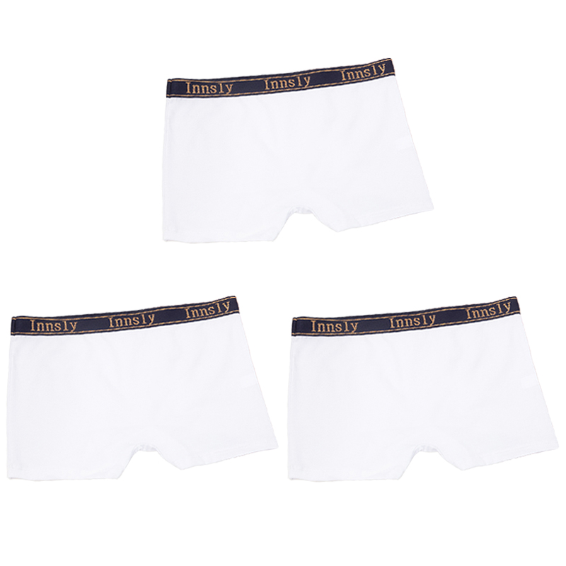 3 stks/set Vrouwen Boyshort Boxer Katoen Witte Onderbroek Elastische Big Size Slipje Vrouwelijk Ondergoed Beschermende Shorts Onder De Rok: S / Blauw