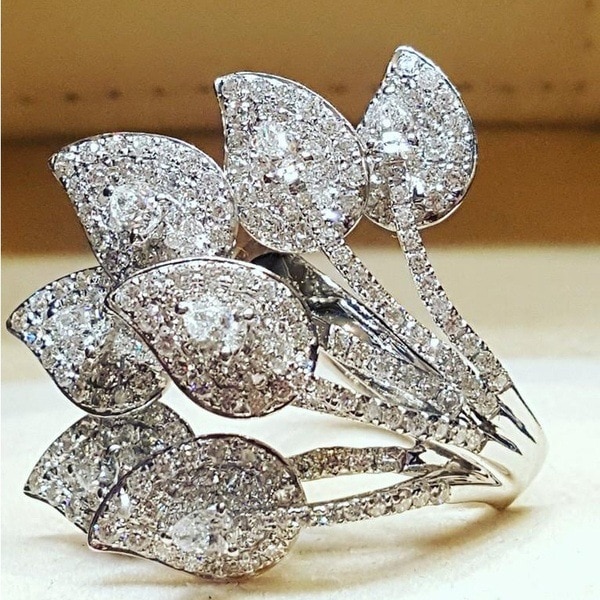 925 sølvfarve  vs2 2 karat diamantring til kvinder luksus bague etoile bizuteria ædelsten sølv 925 smykker diamantring: 10