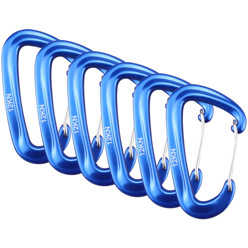 6 PCS Carabiner 12KN Heavy Duty Carabiner Clips for Hammocks Camping Hiking Backpacking