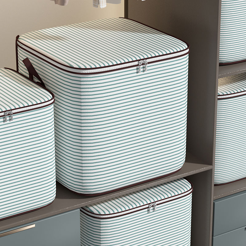 Beutel-Aufbewahrungstaschen-Organizer, der zum Aufbewahren von täglichen Bedarfs mit Deckeln, Reißverschluss, faltbar, hohe Kapazität, für Kleidung, Decke-Behälter