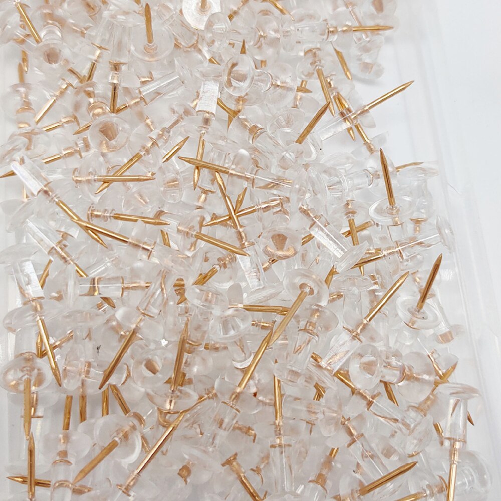Box Transparent Rose Silver Gold Push Pins Thumb Thumbtack Board Pins Drawing Photo Wall Studs Office School
