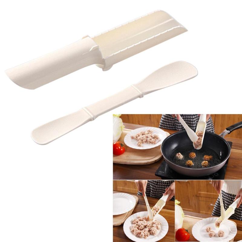 Køkken lille værktøj diy frikadelle fisk kugle maker ske kød skubbe pattie fisk beaf kød bolde sæt køkken madlavning værktøjer