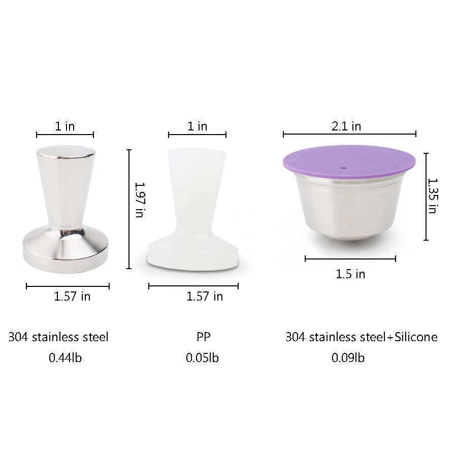 Tasse réutilisable réutilisable de Capsule de café d'acier inoxydable de goutteur de filtre de café adaptée à la Capsule de café de cafetière de Dolce Gusto