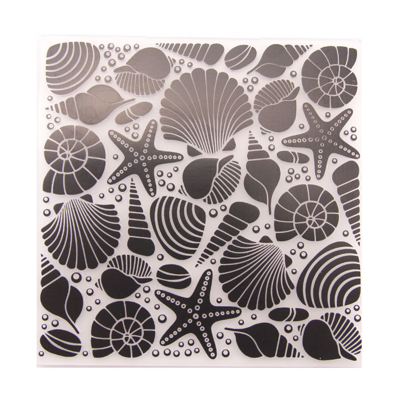 Seashell Embossing Folder for Card Making Floral DIY Plastic Scrapbooking Photo Album Card Paper DIY Craft Decoration Template