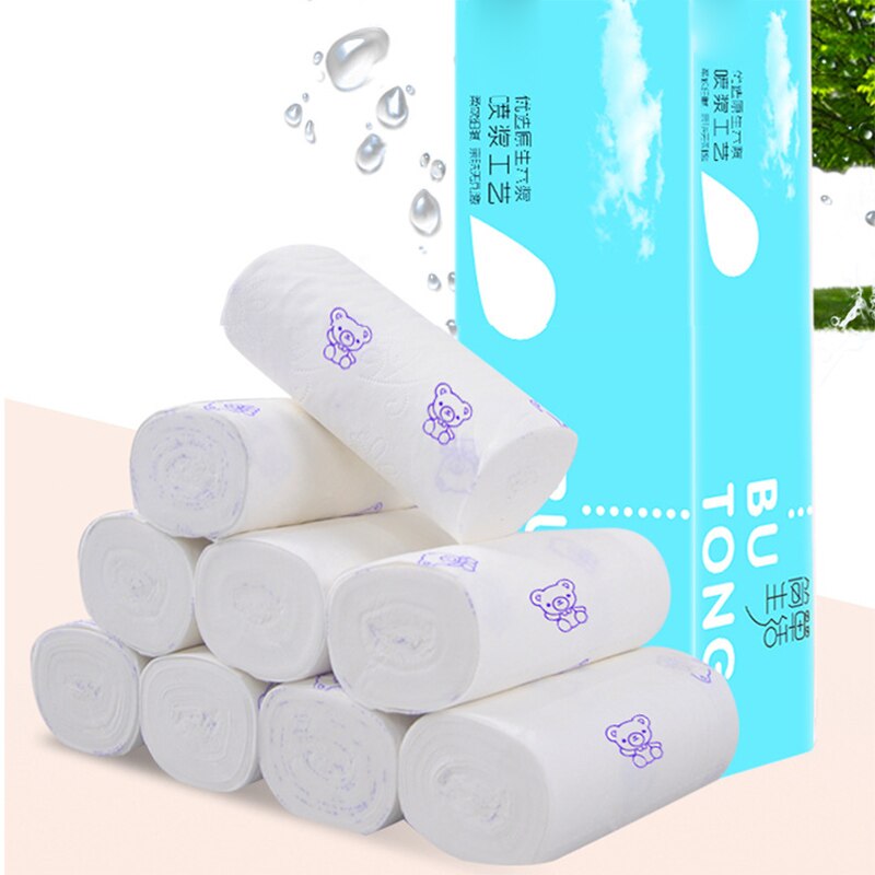 Papel higiénico de 4 capas, 12 rollos, suave, respetuoso con la piel para el Hogar, baño, Hotel, KG66
