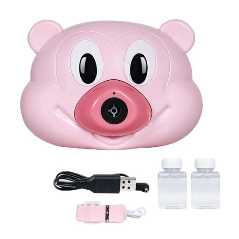 Oplaadbare-Dier Cartoon Muis Camera Bubble Blazen Machine Volautomatische Zeep Bubble Maker Kinderen: Default Title