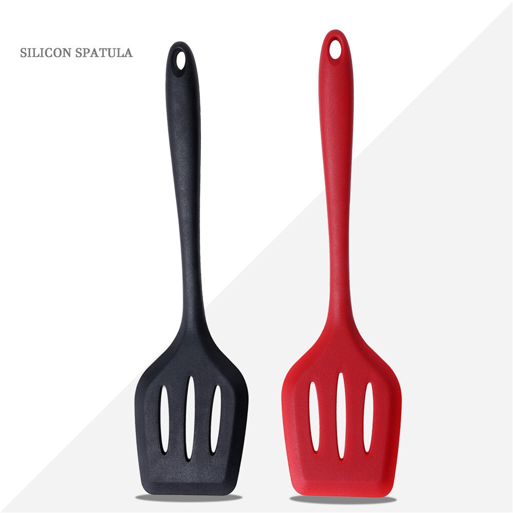 Silicone Flexible Spatula Turner Wide Non Stick Pancake Turner with Stainless Steel Handle Cooking Turner
