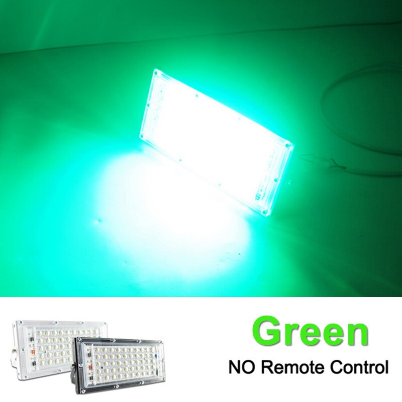 Kaguyahime LED Schijnwerper 50W 10W 220V 240V Reflector Licht Straat Lamp Waterdicht IP65 Outdoor Overstroming Licht tuin LED Spotlight: Green / Black Shell