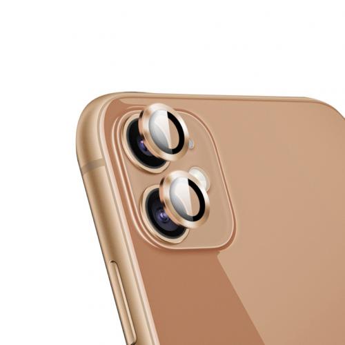 Für iPhone 11 Kamera Schutz Kreis Für iphone 11 Pro Max Metall Kamera Objektiv Screen Protector Abdeckung für iPhone 11 pro Ring Stoßstange: Golden 2pcs