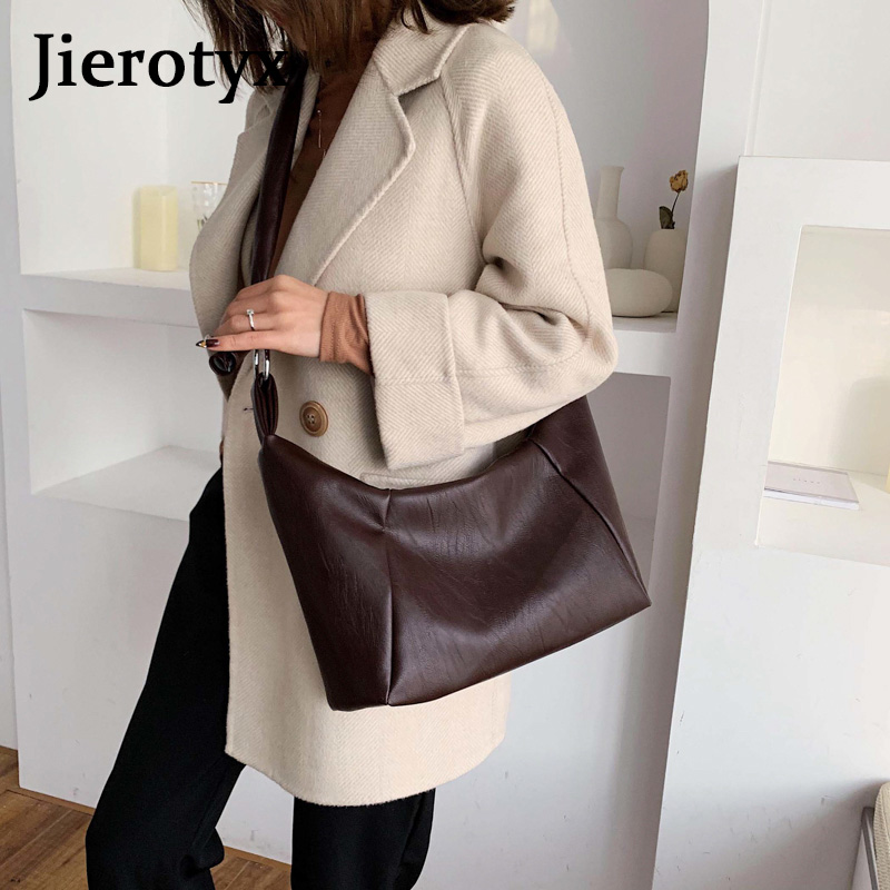 JIEROTYX Casual Taschen Frauen Persönlichkeit Weiche Leder Damen Einzel Schulter Messenger Taschen Schwarz Bolsa Feminina Mädchen