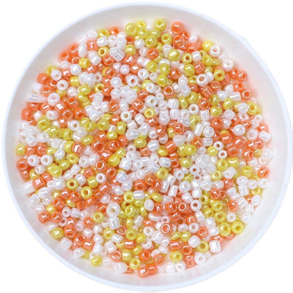 1000 unids/lote 15g 2mm abalorio de colores mezclados cuentas de semilla de vidrio checo DIY pulsera collar pendiente espaciador para accesorios de fabricación de joyas: Color