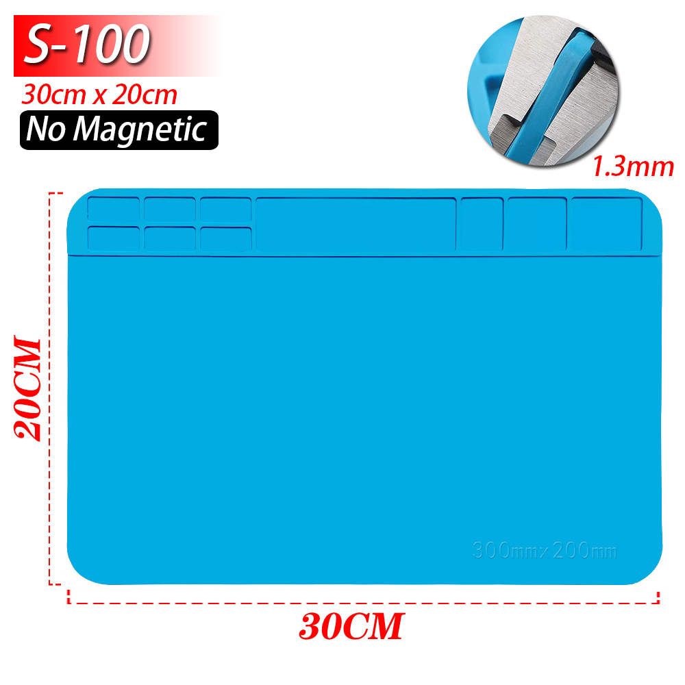 Lötstation Matte Silikon Arbeitsmatte Hitzebeständig 932 ° F Antistatische Magnetmatte für die Reparatur elektronischer Telefon-Laptop-Uhren: GOLD
