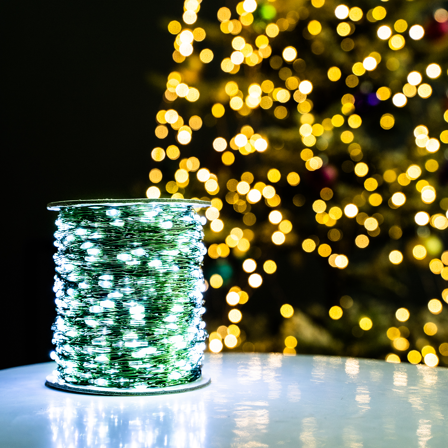 Guirnalda de Luces LED de 10-200m, Impermeable, con Control Remoto, para Decoración de Árboles de Navidad, Exteriores, Jardín, Bodas y Fiestas