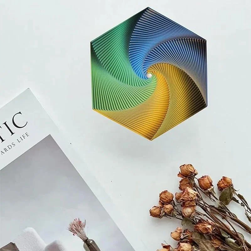 3D-stampato frattale agitarsi esagono 3D Stampato Esagonale Giocattoli Antistress Esagonale Anello Fractale Esagonale spirale Cambia Giocattoli