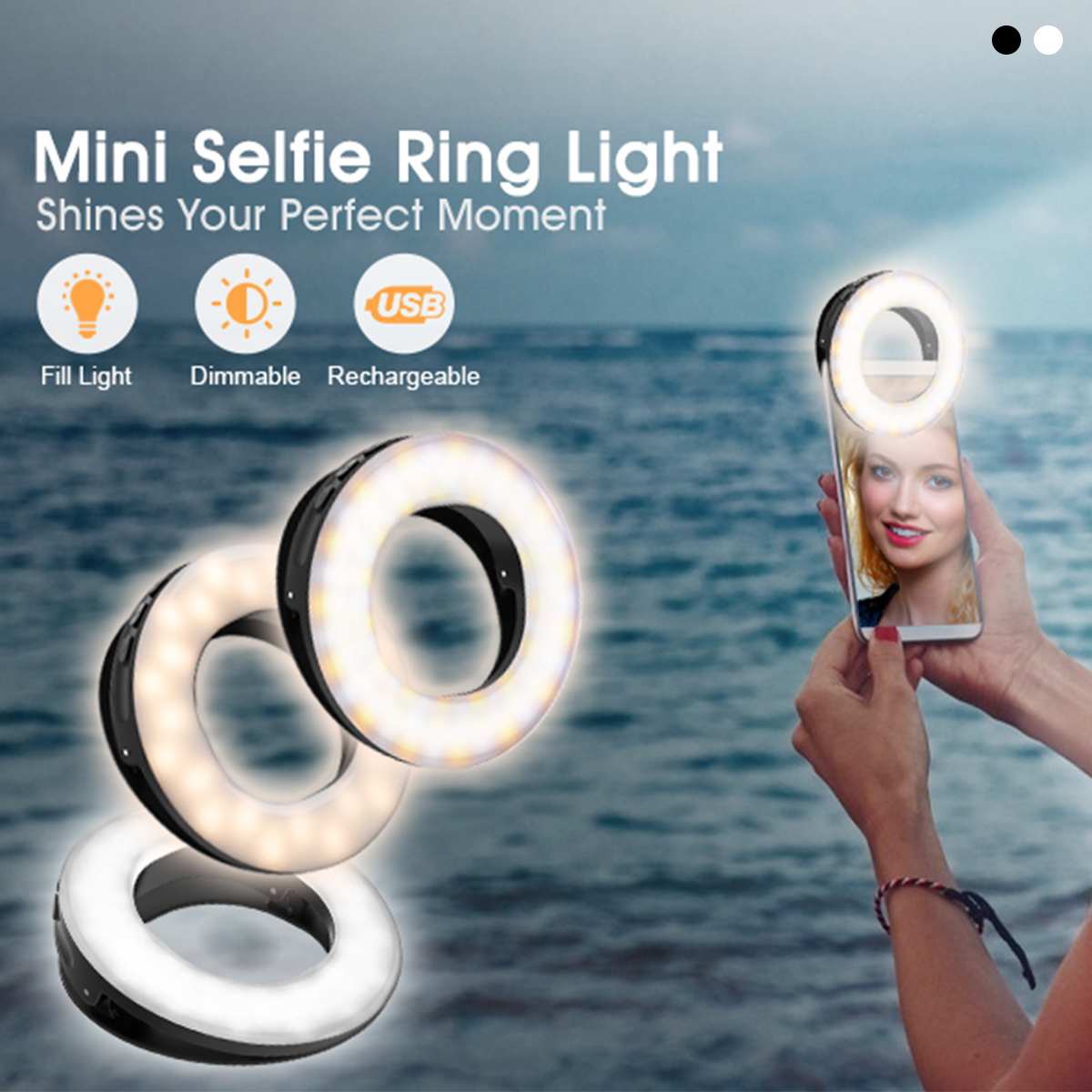 Usb Charge 48 Led Selfie Ring Licht Mini Cirkel Mobiele Telefoon Lens Make Vullen Licht Laptop Camera Voor Smart Phone fotografie