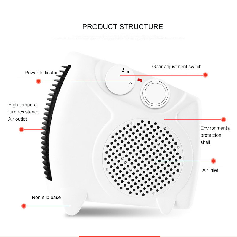 2022 nuovo riscaldatore per riscaldatore elettrico a basso consumo energetico domestico Mini riscaldatore ventilatore uso invernale riscaldatore elettrico caldo