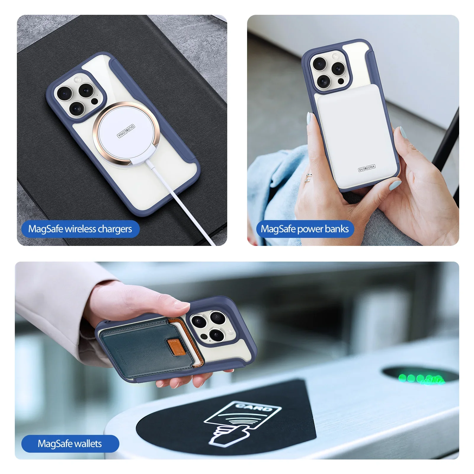 Leather Flip Transparent Phone Case for Iphone 15 14 13 5G Pro Max 15 14 Plus Magsafe Magnetic Charging with Card Holder Cover