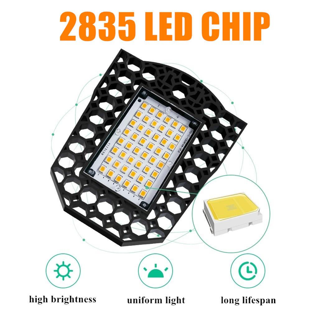 Lâmpada de led para garagem e27, 80w, 60w, 40w, lâmpada industrial, super brilhante, deformato interno, led, alta baía, iluminação de oficina, depósito