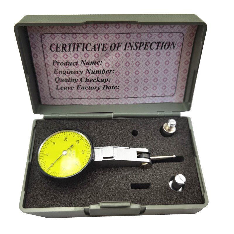 0-0.8Mm Precisie Wijzerplaat Gauge Test Hendel Indicator Schaal Meter Nauwkeurigheid Indicator Centrum Finder Micrometre Gratis Red Jewel pin