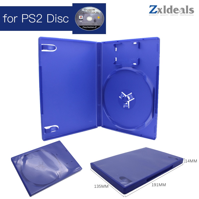 Vervanging Case Voor PS2 Game Disc Spare Blauw Spel Voor Playstation 2 Doos Enkele Cd