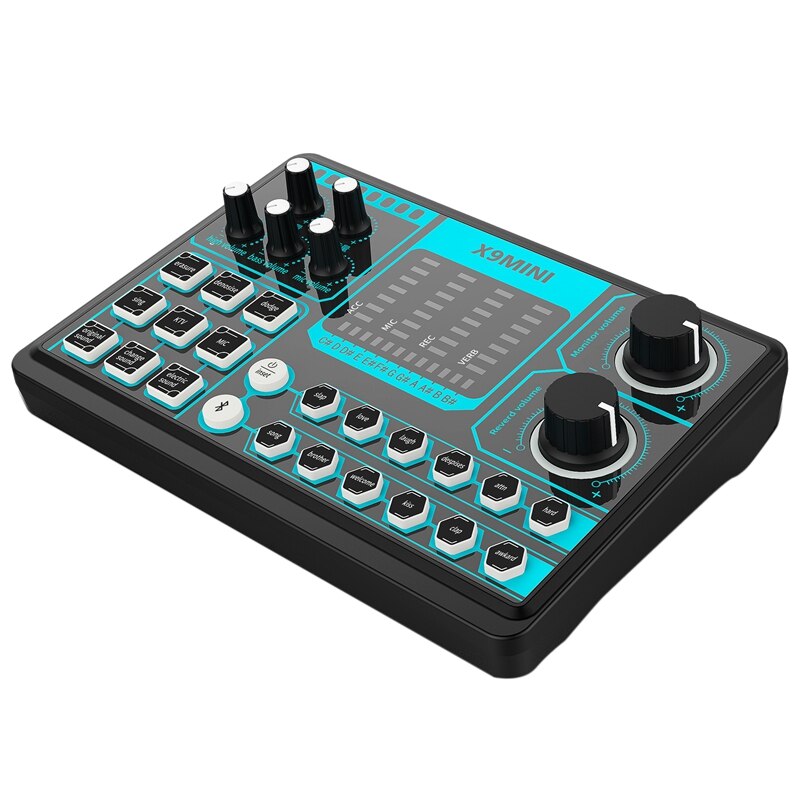 X9 MINI Computer External Mobile Phone Sound Card Repair Tone Mixer Suitable for Home Computer Recording, Live Broadcast: Default Title